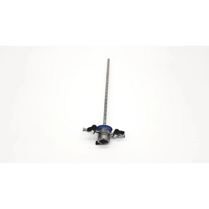 Silver surgical endoscope with blue circular component and black handles for olympus a20933a obturator use