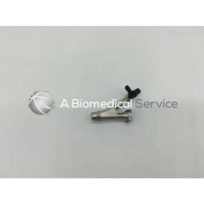 Silver surgical instrument with black rubber tip for precise handling olympus a20976a single bridge