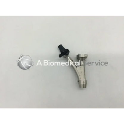Silver surgical instrument with black knob and metallic joints for medical use olympus a20976a single bridge