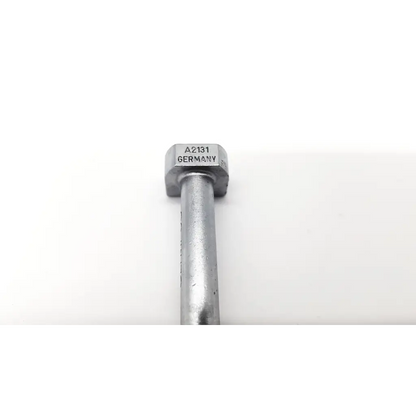 Silver metal bolt with hexagonal head marked a2131 germany for olympus a2131 visual obturator assembly