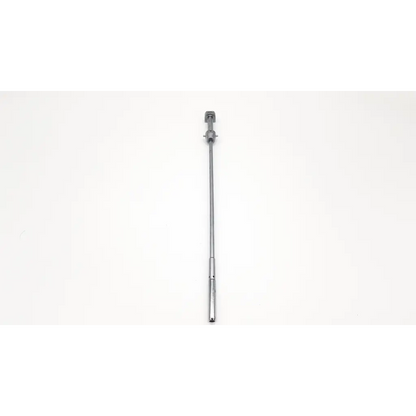 Silver metallic telescoping pole with rectangular clamp and threaded tip for olympus a2131 visual obturator use