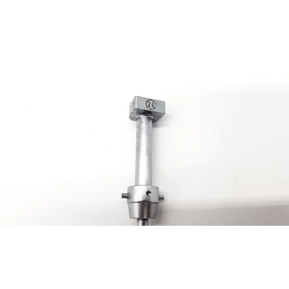 Silver metallic olympus a2131 visual obturator with square head marked 24 and threaded fittings for medical use