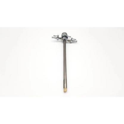 Silver metallic surgical retractor with dual handles and perforated tip for olympus a2181 27fr resectoscope urology
