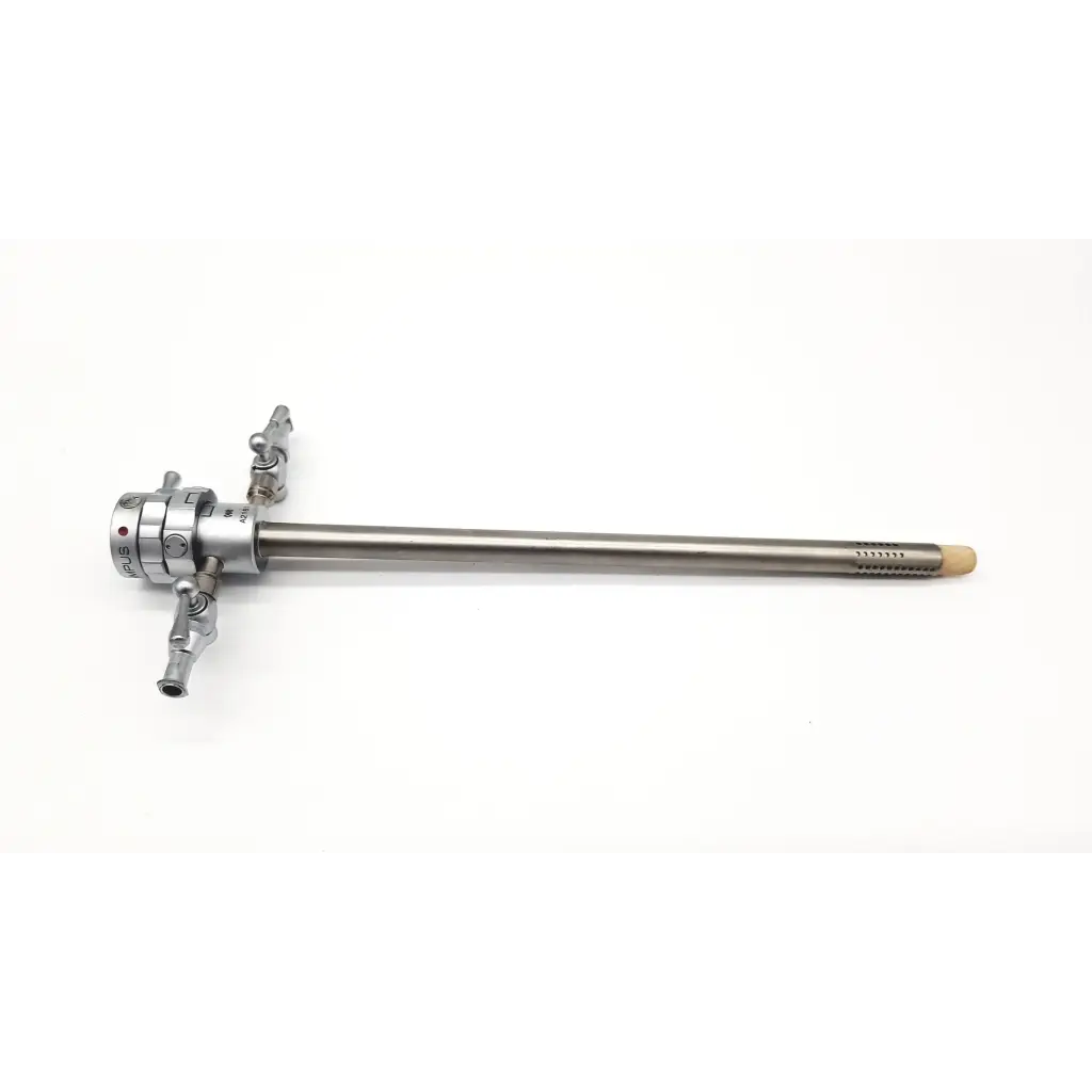 Silver olympus a2181 27fr resectoscope with slender metallic shaft and complex control head for urology use