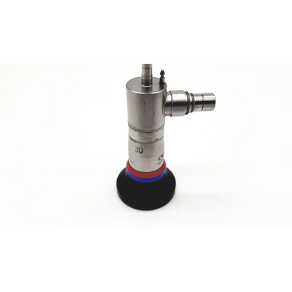 Silver surgical light with black rubber base and red blue sealing rings for olympus a22002a 4mm autoclavable cystoscope