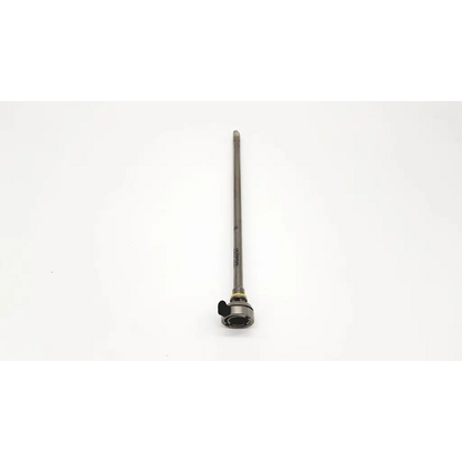 Silver-colored metal olympus a22040a hysteroscopic resection instrument with slender shaft and black plastic handle