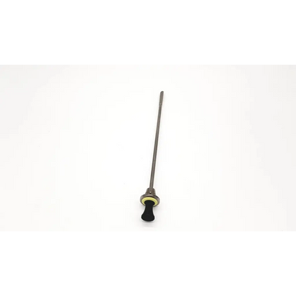 Black rubber-tipped oil dipstick with metallic shaft and yellow ring for olympus a22081a obturator autoclavable use