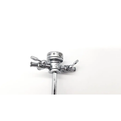 Silver metallic olympus a2213 21fr cysto sheath with dual handles and germany marking on the central shaft collar