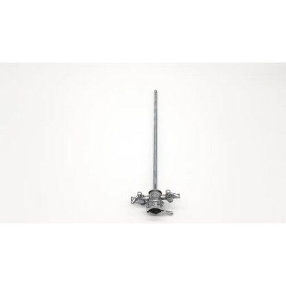 Silver olympus a2214 dual valve cysto sheath with long slender shaft and adjustable knobs on a multi-part handle