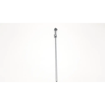 Silver-colored metal drill bit with hexagonal shank and threaded tip for olympus a2221 endoscopy visual obrturator 17fr