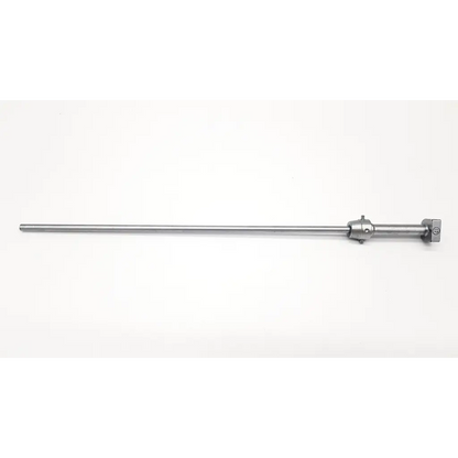 Silver surgical instrument featuring a long slender metal shaft and threaded end cap for olympus a2221 endoscopy visual obrturator