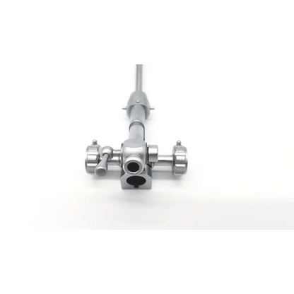 Silver surgical endoscope with articulated joints and metallic finish featured in olympus a2271 single channel deflector