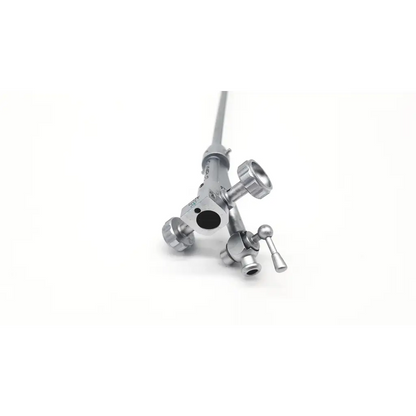 Silver olympus a2271 single channel deflector surgical instrument with adjustable knobs and slender shaft
