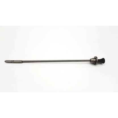 A sleek metallic olympus a2636 obturator with a slender shaft and black ergonomic handle for surgical use