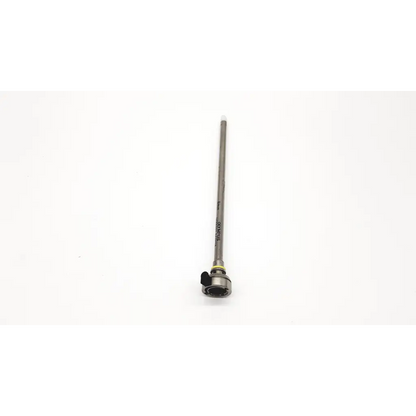 A metallic slender valve stem with a black rubber cap and engraved text for olympus a42011a 8mm hystero-rectoscope inner sheath