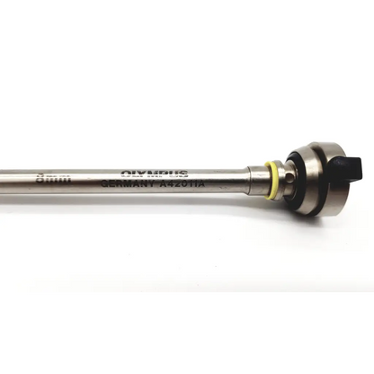 Olympus a42011a 8mm hystero-rectoscope inner sheath with sleek metallic 6mm instrument and black handle with yellow ring