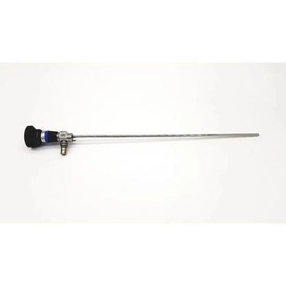Silver surgical endoscope with black ergonomic handle and blue labeling for olympus autoclavable a2011a cystoscope endoscopy