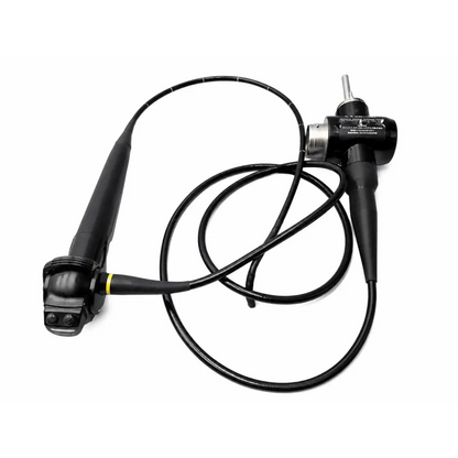 Olympus BF-1T180 EVIS EXERA II black video bronchoscope with flexible coiled cable and metallic control handle medical equipment