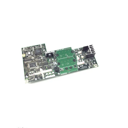 Green printed circuit board with black integrated circuits and metallic components of olympus dv487302 upuhi3cp01u product