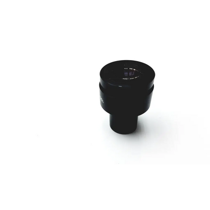 Black cylindrical microscope objective lens with matte finish and engraved markings for olympus japan wk 10x 20l eyepiece
