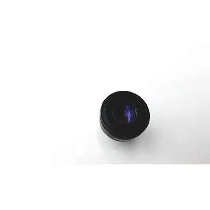 Black cylindrical olympus japan wk 10x 20l eyepiece lens with reflective purple tinted glass surface