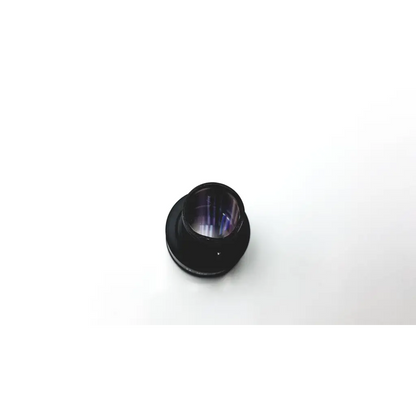 Black cylindrical lens cap with reflective iridescent interior for olympus japan wk 10x 20l eyepiece