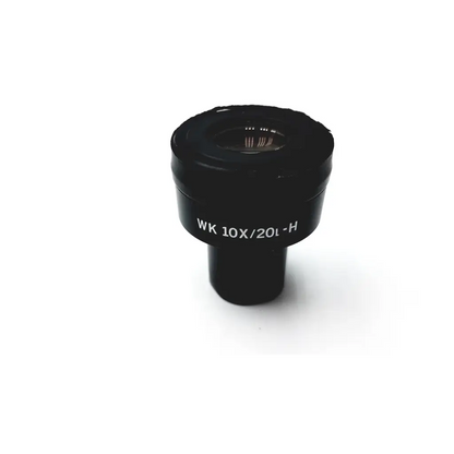 Black olympus japan wk 10x 20l eyepiece microscope objective lens with engraved model details on side