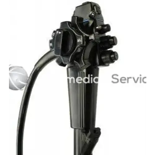 Black Olympus JF-130 medical endoscope with multiple ports and flexible tube for minimally invasive procedures