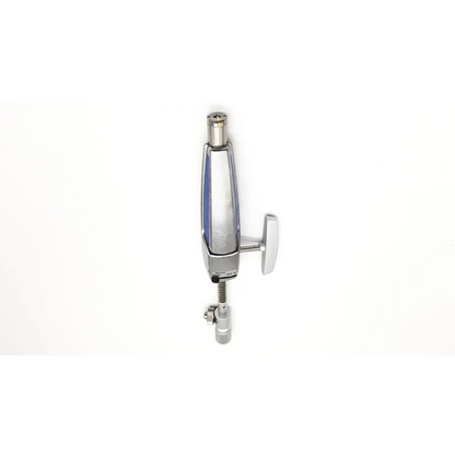Silver-toned olympus maj441 bml mechanical lithotriptor handle with textured grip and blue accent panel for precise control