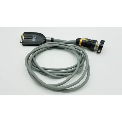 Gray coiled cable with black d-sub and gold threaded connectors for olympus otv-s7proh-hd-12e autoclavable camera head