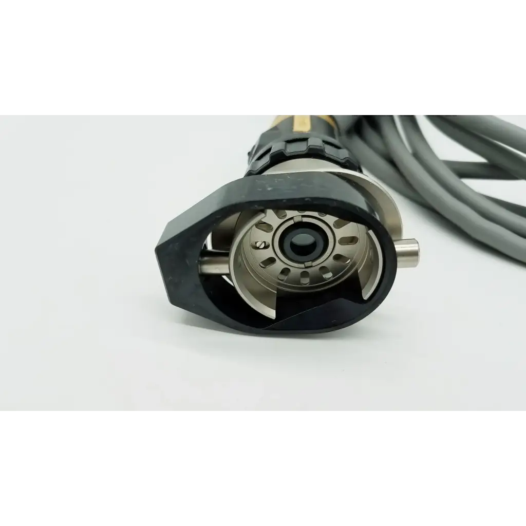 Black and silver industrial autoclavable camera head with textured grip and exposed gear mechanism olympus otv-s7proh-hd-12e
