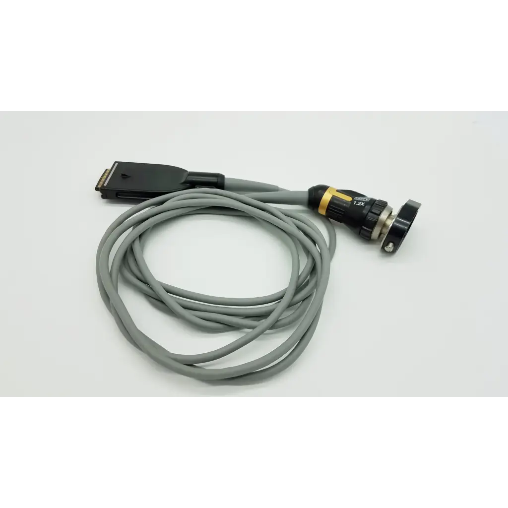 Gray coiled cable with black connectors including a gold accent labeled 1.2x for olympus otv-s7proh hd autoclavable camera head