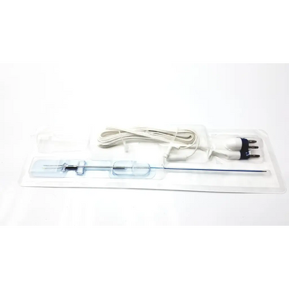 Medical cautery device olympus plasmaloop long wa22637 with metallic probe clear plastic handle and white coiled cable