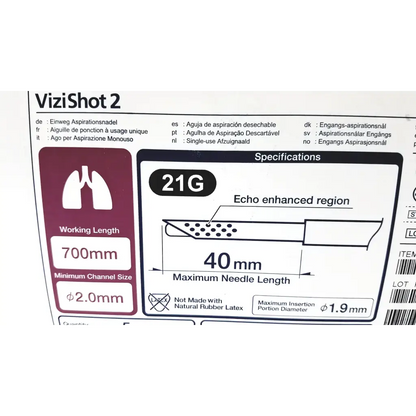 Olympus single use aspiration needle NA-U401SX 21g 700mm working length 1.9mm diameter for echo-enh use
