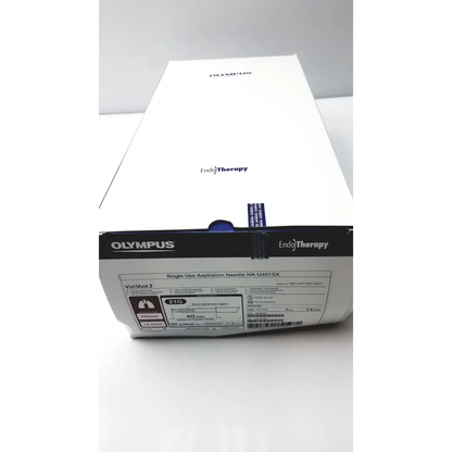 White cardboard box for olympus single use aspiration needle na-u401sx designed for endotherapy procedures