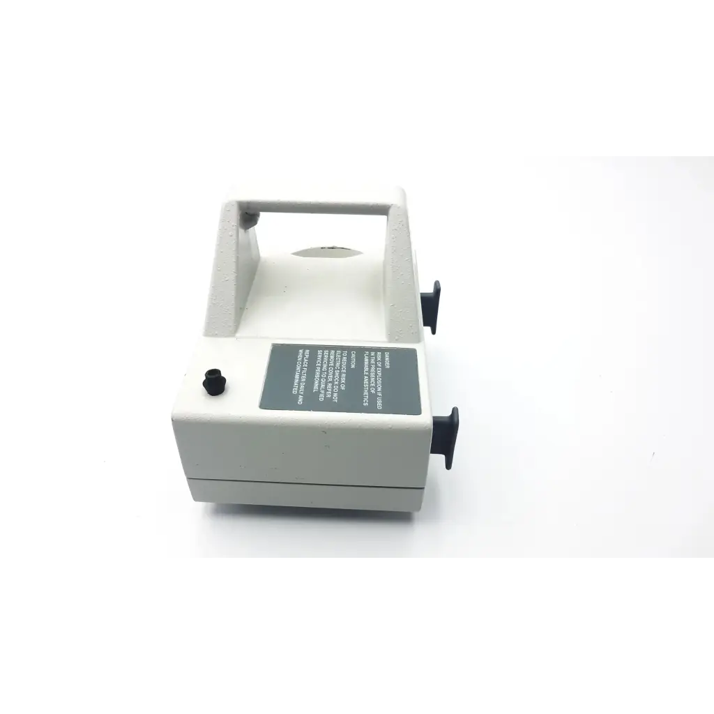 White plastic olympus ssu-2 endoscopy suction device with black accents and top handle for medical suction use