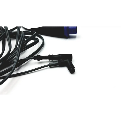 Black coiled cable with blue and black handheld device end for olympus wa00014a bipolar hf cable 4m usage