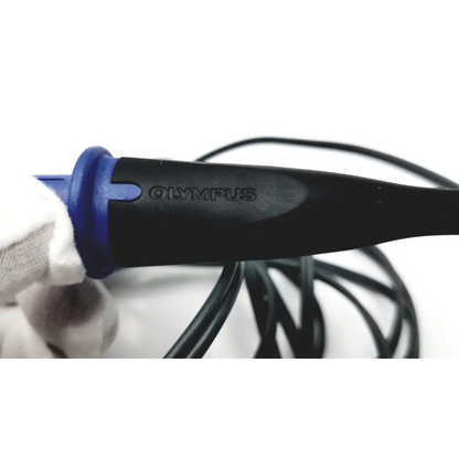 Black and blue olympus wa00014a bipolar handheld endoscope with textured grip for precise medical use