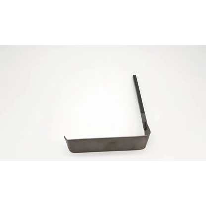 Black metal kelly retractor blade with textured ridged edge and curved handle for surgical use, omni-tract 11515 fixed