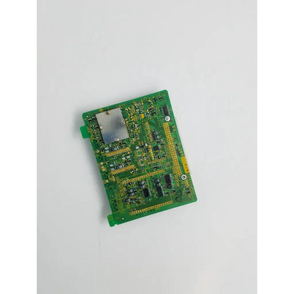Green rectangular omron xc5a50421 printed circuit board with gold traces and components from 4500 series bbcb2-11 22523sm