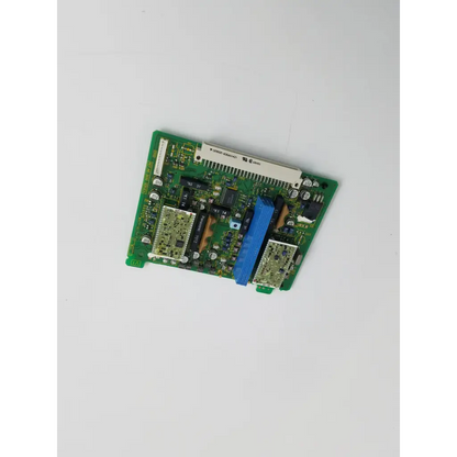 Green omron xc5a50421 circuit board with blue connectors and electronic components from series 3000 product line