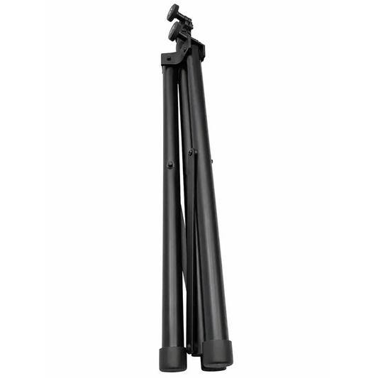 Black on-stage stands folding tripod speaker stand with three extendable legs and camera mount for secure setup