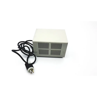Beige oneac md1103 four outlet power conditioner with black coiled cord and plug for 120v 3.5 amp use