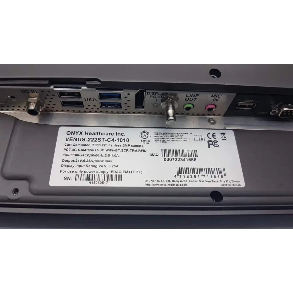 Load image into Gallery viewer, Onyx Healthcare Inc. RFID Venus-222ST-C4-1010 Monitor