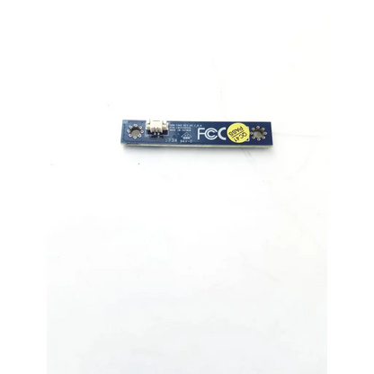 Blue rectangular t005 circuit board with white connector and yellow fcc label for electronic applications