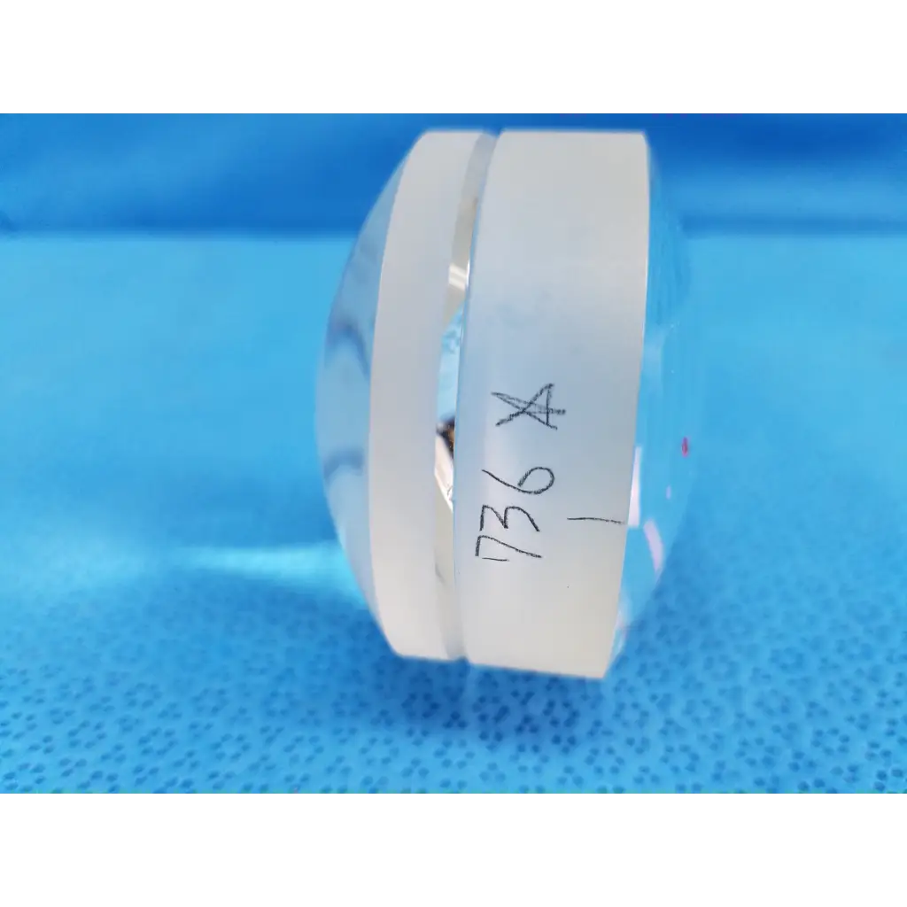 Clear glass optical dome lens part with white plastic ring marked 736 x4 for topcon trc-nw8 retinal camera
