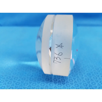Clear glass optical dome lens part with white plastic ring marked 736 x4 for topcon trc-nw8 retinal camera