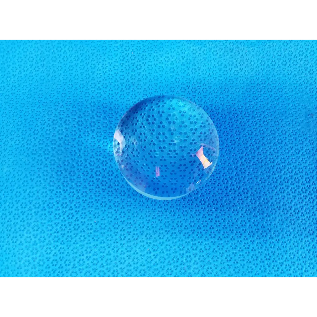 Optical dome lens part for topcon trc-nw8 retinal camera clear glass marble with subtle blue tint and black dot pattern