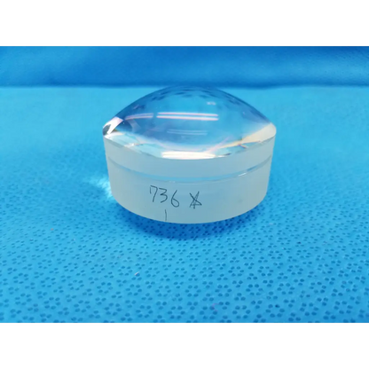 Optical dome lens part for topcon trc-nw8 retinal camera clear magnifying glass with frosted white base and markings