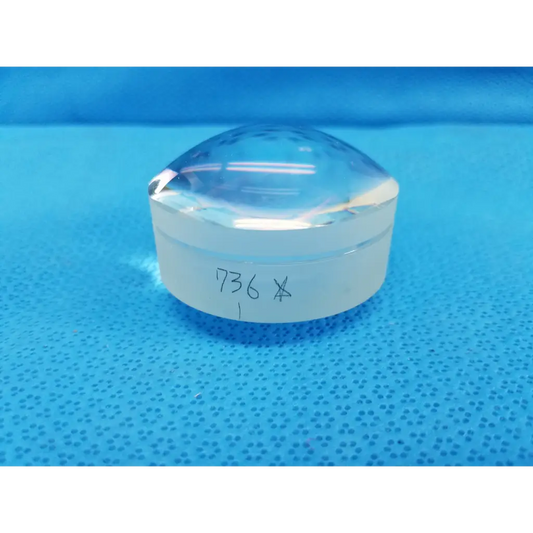 Optical dome lens part for topcon trc-nw8 retinal camera clear magnifying glass with frosted white base and markings